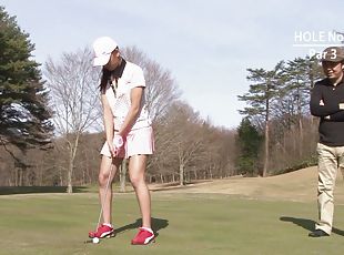 Gorgeous Japanese golfer girl is in need of a fat boner