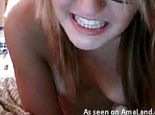 Small tits webcam teen in glasses