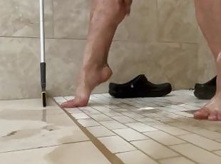 banhos, peluda, amador, gay, pés, fetiche, chuveiro, sozinho, urso, pernas