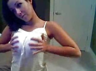Sweet Krissy on her webcam showing ass