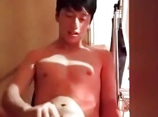 asiatique, masturbation, gay, ejaculation, webcam, coréen