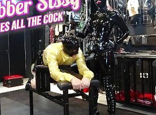 Rubber Sissy Takes All The Cock - Lady Bellatrix trains her slutty sissy with strap-on (teaser)