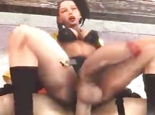asiatique, cul, gros-nichons, anal, lesbienne, anime, hentai, seins, bout-a-bout