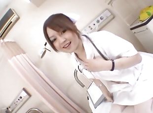 Japanese doctor Ria Sakurai with small tits, fucked by a patient