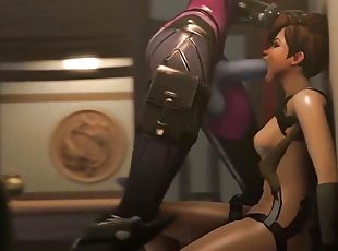Tracer Face Fucked Hard By Big Futa Dick