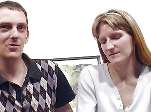 Real German couple make first threesome MMF at amateur casting