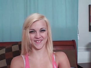 Blonde lacey leveah newbie clicks pov casting couch