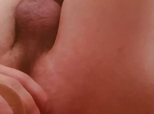 Sasha Earth sissy tranny slut has anal sex at home with dildo toys in the bathroom