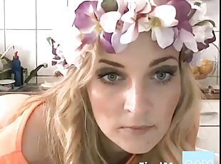 chatte-pussy, cuisine, webcam, solo