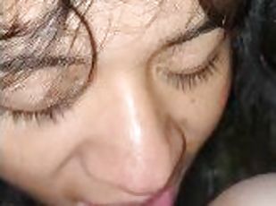 Here one of latina licking and eating pretty eyed ass and pussy while she sucks me off