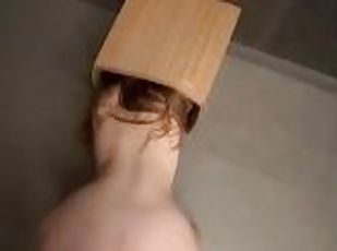 Stranger fucked me bareback in the spa with my head in the box