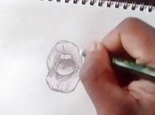 watch me drawing lips (part 1)