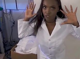 Bad sex experiment with ebony doctor