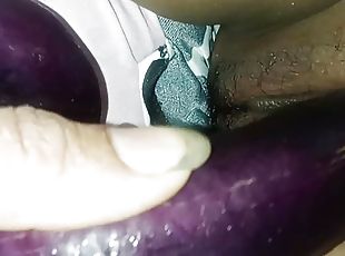 Two large eggplants destroy mother-in-law&#039;s genitals xxxxxxxxxxxx part 1
