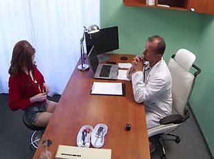 Redhead goddess gets rammed by her doctor