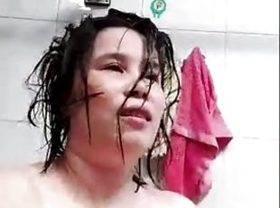bañando, madurita-caliente, marido, ducha