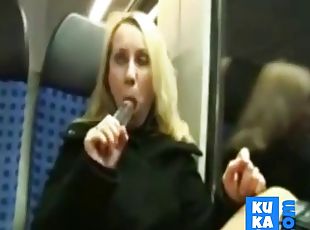 Couple fucking on a train