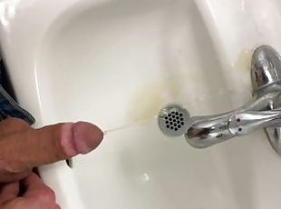 Pulling my dick out and walking to restroom public coworkers hope new girl follows me cum in sink