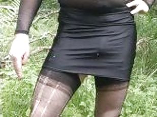 Tranny smoking in the park