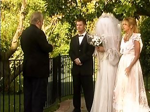 Cheating bride gets her twat mercilessly fucked by the best man