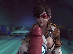 Overwatch tracer riding huge dick in compilation