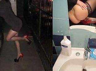 Fucked by a stranger in the swinger nightclub bathroom