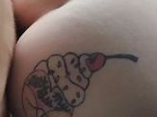 Tattooed ass bent over truck fuck