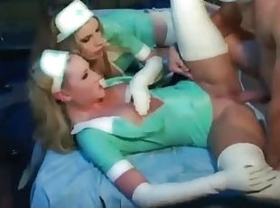 sykepleier, pussy, blowjob, hardcore, trekant, latex, uniform