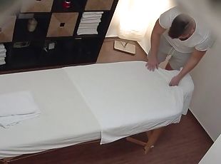 Czech babe takes a dickin on massage table
