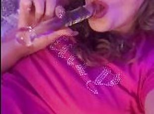 Jessie James and her glass dildo!