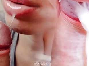 Compilation of Cum in Stepdaughter's Mouth - Close up 2
