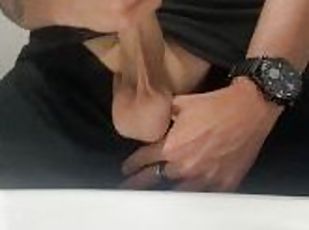 Starbucks quick masturbation in toilet I was so horny I couldn’t help myself