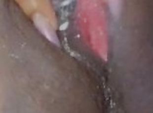 Ebony Babe Squirt with Buttplug