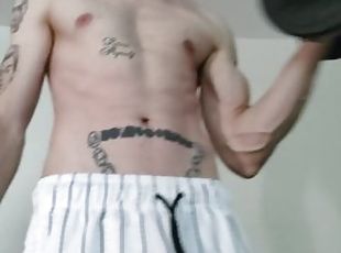 amatør, stor-pikk, homofil, europeisk, knulling-fucking, euro, alene, tattoo, pikk