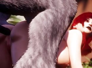 Petite Redhead Fucks Good Boy Furry Wolf 3D Yiff Hentai