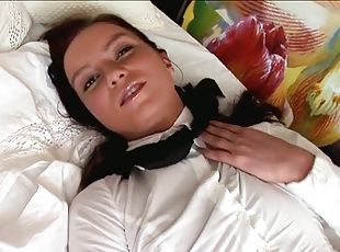 Closeup video of Russian babe Natalia Litavor having first anal sex