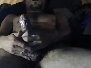 Milking my manhood of many messy multiple orgasms as people watch live on cam.