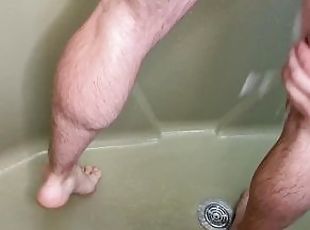 banhos, grande, masturbação, orgasmo, amador, tiro-ao-alvo, pénis-grande, dedos, pés, colégio