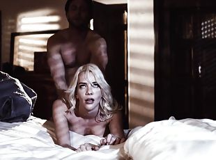 Aroused blonde feels energized as fuck with stepdaddy in control of her cunt