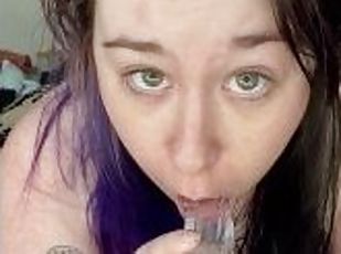 I look so pretty with a cock in my mouth